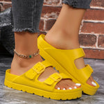 Women's Thick Sole Slippers - Cushioned Shock-Absorbing Comfort