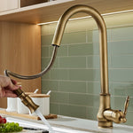 SmartSpout Kitchen Faucet - Pull-Out Spray with Antique Bronze Finish
