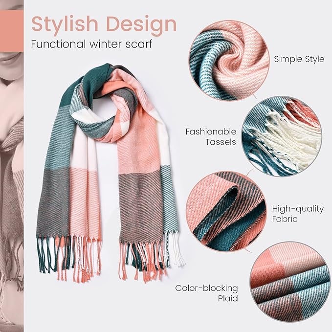 Martha Soft Cashmere Winter Scarf - Warm, Versatile Wrap