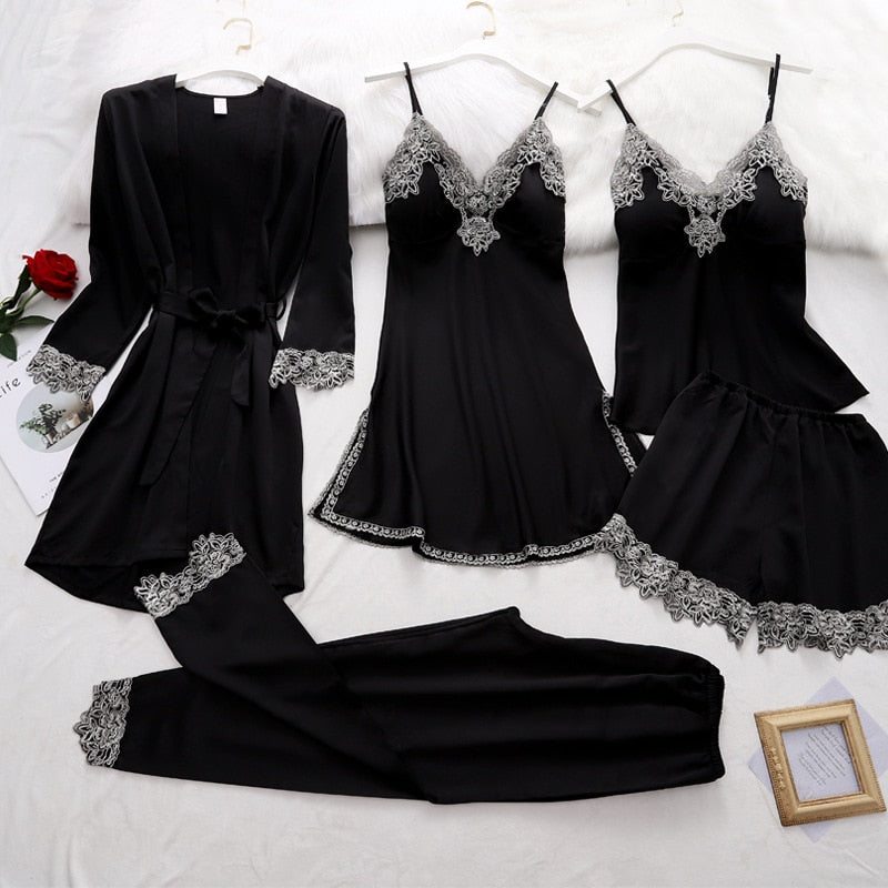Luxury Satin Pajama Sleepwear Set - Soft, Breathable Sleepwear