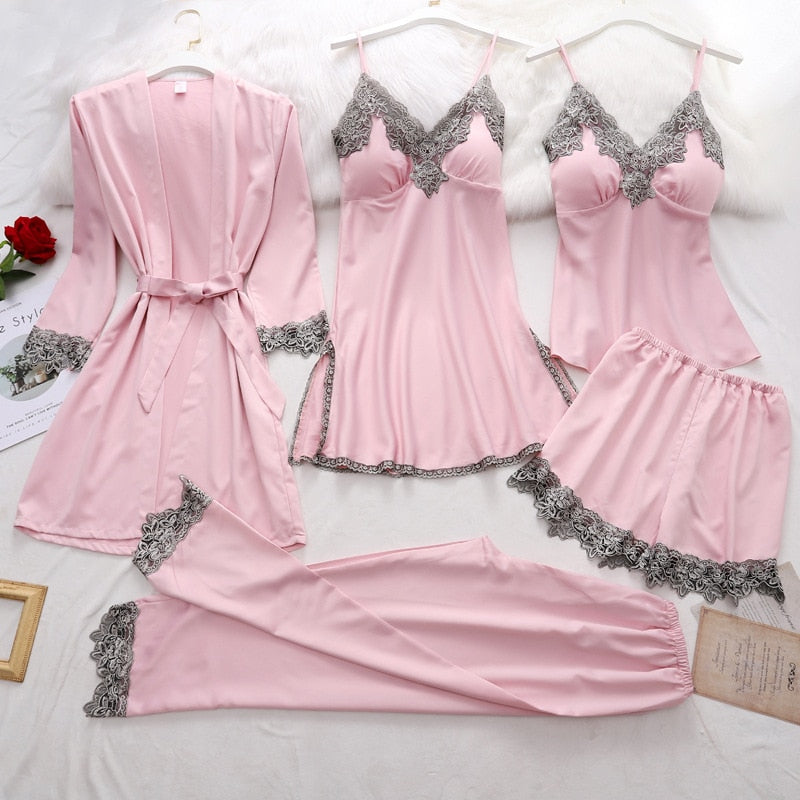 Luxury Satin Pajama Sleepwear Set - Soft, Breathable Sleepwear