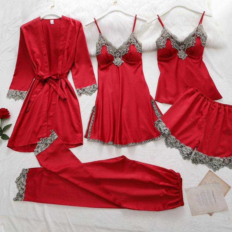 Luxury Satin Pajama Sleepwear Set - Soft, Breathable Sleepwear
