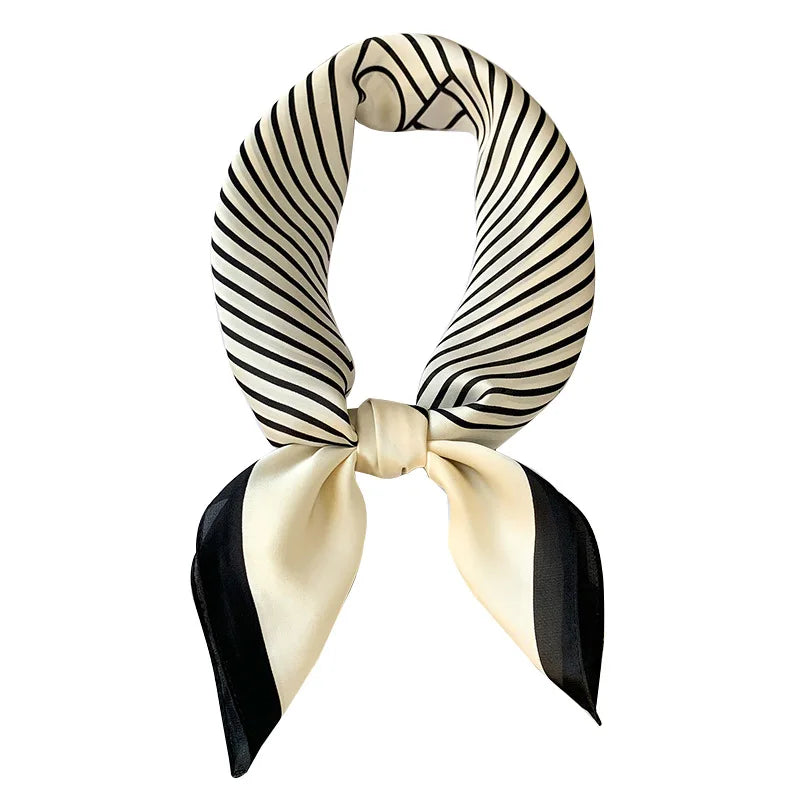 Sophia Silk Charm Plaid Scarf - Versatile Neck Scarf & Hair Tie