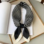 Sophia Silk Charm Plaid Scarf - Versatile Neck Scarf & Hair Tie