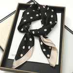 Sophia Silk Charm Plaid Scarf - Versatile Neck Scarf & Hair Tie