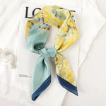 Sophia Silk Charm Plaid Scarf - Versatile Neck Scarf & Hair Tie