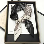 Sophia Silk Charm Plaid Scarf - Versatile Neck Scarf & Hair Tie
