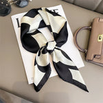 Sophia Silk Charm Plaid Scarf - Versatile Neck Scarf & Hair Tie