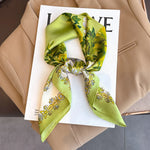 Sophia Silk Charm Plaid Scarf - Versatile Neck Scarf & Hair Tie