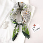 Sophia Silk Charm Plaid Scarf - Versatile Neck Scarf & Hair Tie