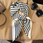 Sophia Silk Charm Plaid Scarf - Versatile Neck Scarf & Hair Tie
