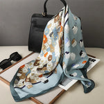 Sophia Silk Charm Plaid Scarf - Versatile Neck Scarf & Hair Tie