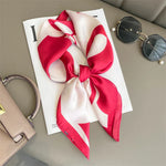 Sophia Silk Charm Plaid Scarf - Versatile Neck Scarf & Hair Tie