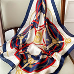 Sophia Silk Charm Plaid Scarf - Versatile Neck Scarf & Hair Tie