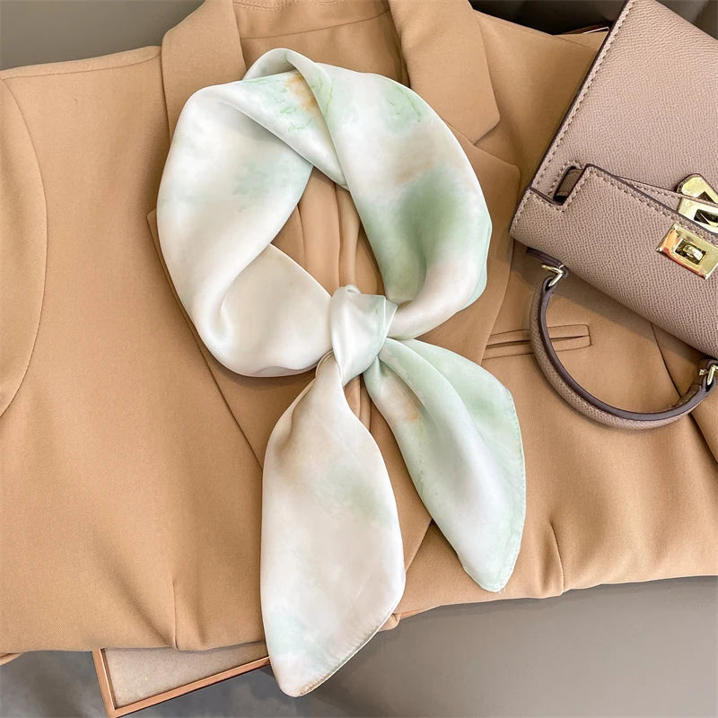Sophia Silk Charm Plaid Scarf - Versatile Neck Scarf & Hair Tie