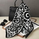 Sophia Silk Charm Plaid Scarf - Versatile Neck Scarf & Hair Tie