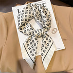 Sophia Silk Charm Plaid Scarf - Versatile Neck Scarf & Hair Tie