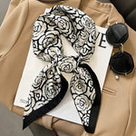Sophia Silk Charm Plaid Scarf - Versatile Neck Scarf & Hair Tie