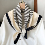 Sophia Silk Charm Plaid Scarf - Versatile Neck Scarf & Hair Tie