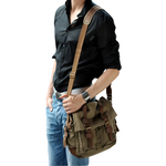 UrbanTrail Men's Canvas Crossbody - Durable Everyday Bag