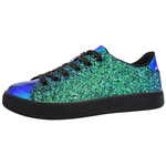Xenia Glitter Lace-Up Sneakers - Sparkling Fashion Shoes for Women