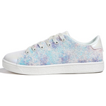Xenia Glitter Lace-Up Sneakers - Sparkling Fashion Shoes for Women