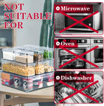FridgeMaster Stackable Fridge Organizer - Set of 10 Containers
