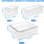 FridgeMaster Stackable Fridge Organizer - Set of 10 Containers
