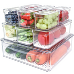 FridgeMaster Stackable Fridge Organizer - Set of 10 Containers