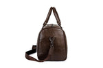 Leather-Look Travel Duffel - Lightweight Carry-On Bag
