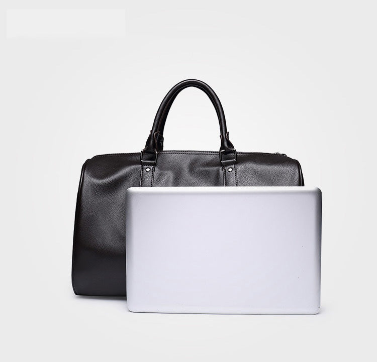 Leather-Look Travel Duffel - Lightweight Carry-On Bag