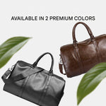 Leather-Look Travel Duffel - Lightweight Carry-On Bag