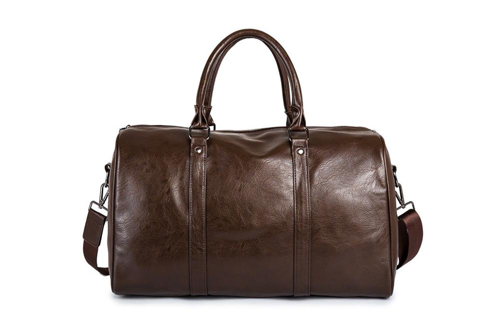 Leather-Look Travel Duffel - Lightweight Carry-On Bag