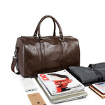 Leather-Look Travel Duffel - Lightweight Carry-On Bag