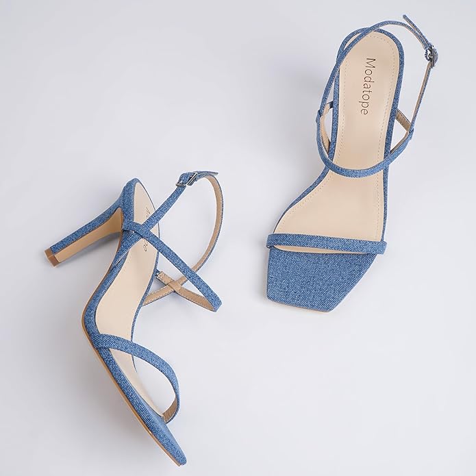 Olivia Strappy High Heel Sandals - Open-Toe Ankle Strap Style