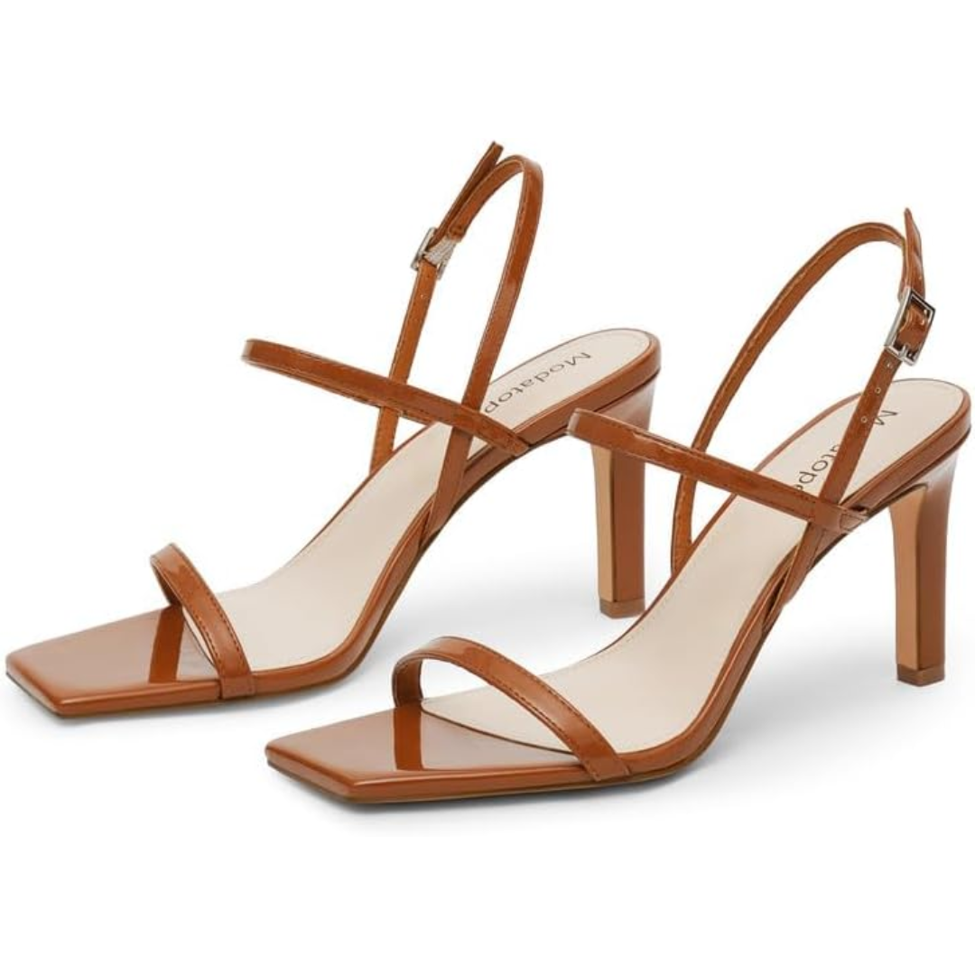 Olivia Strappy High Heel Sandals - Open-Toe Ankle Strap Style