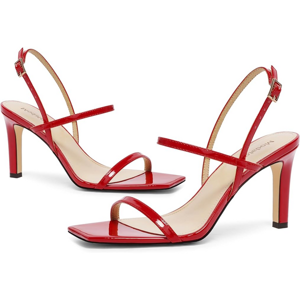 Olivia Strappy High Heel Sandals - Open-Toe Ankle Strap Style