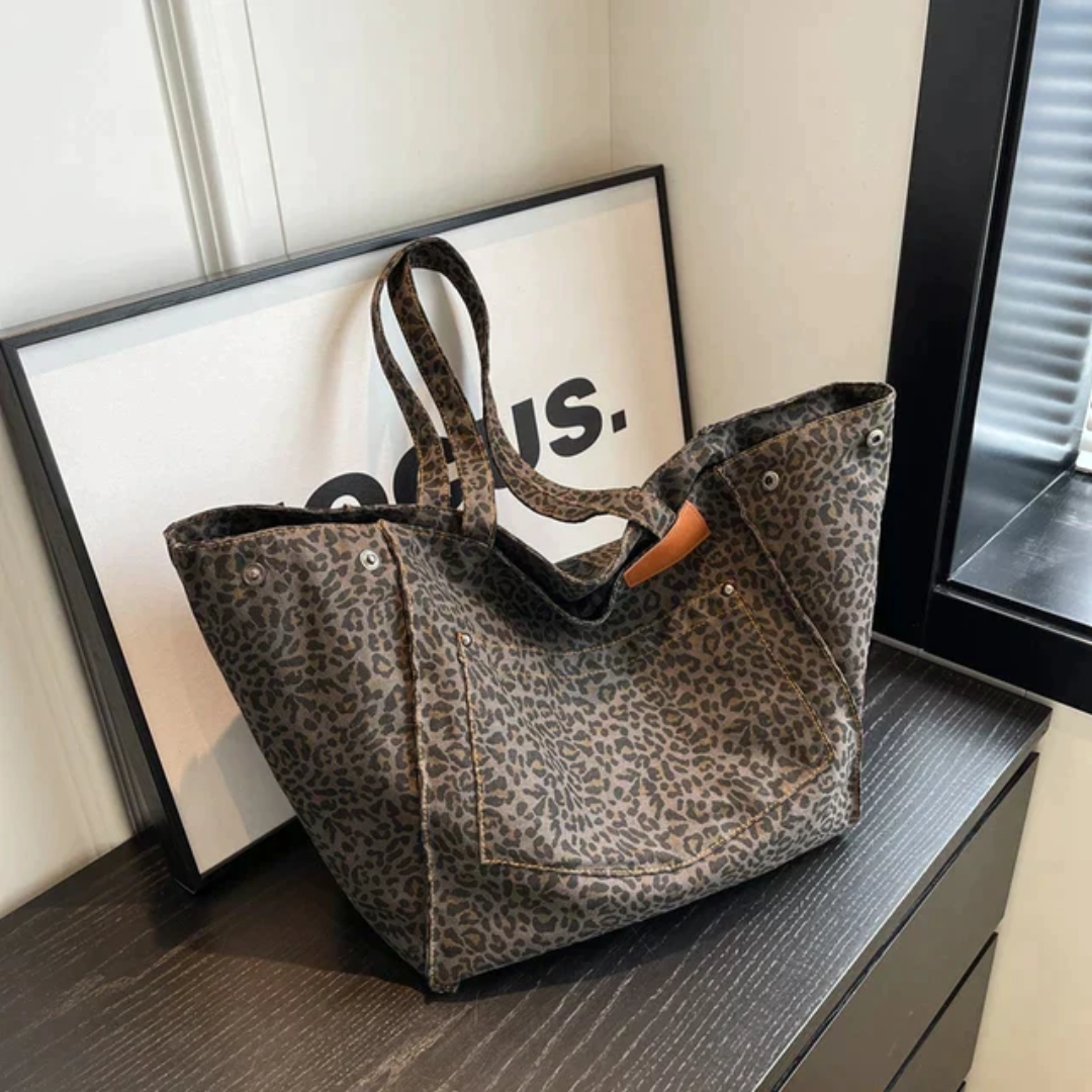 Wild Elegance Leopard Print Handbag - Bold Style, Ample Storage