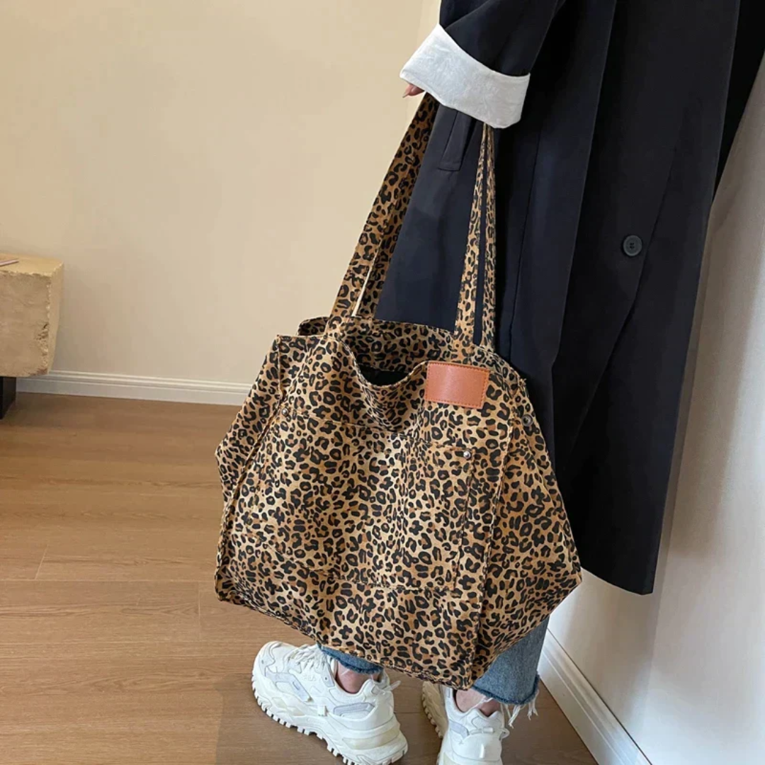 Wild Elegance Leopard Print Handbag - Bold Style, Ample Storage