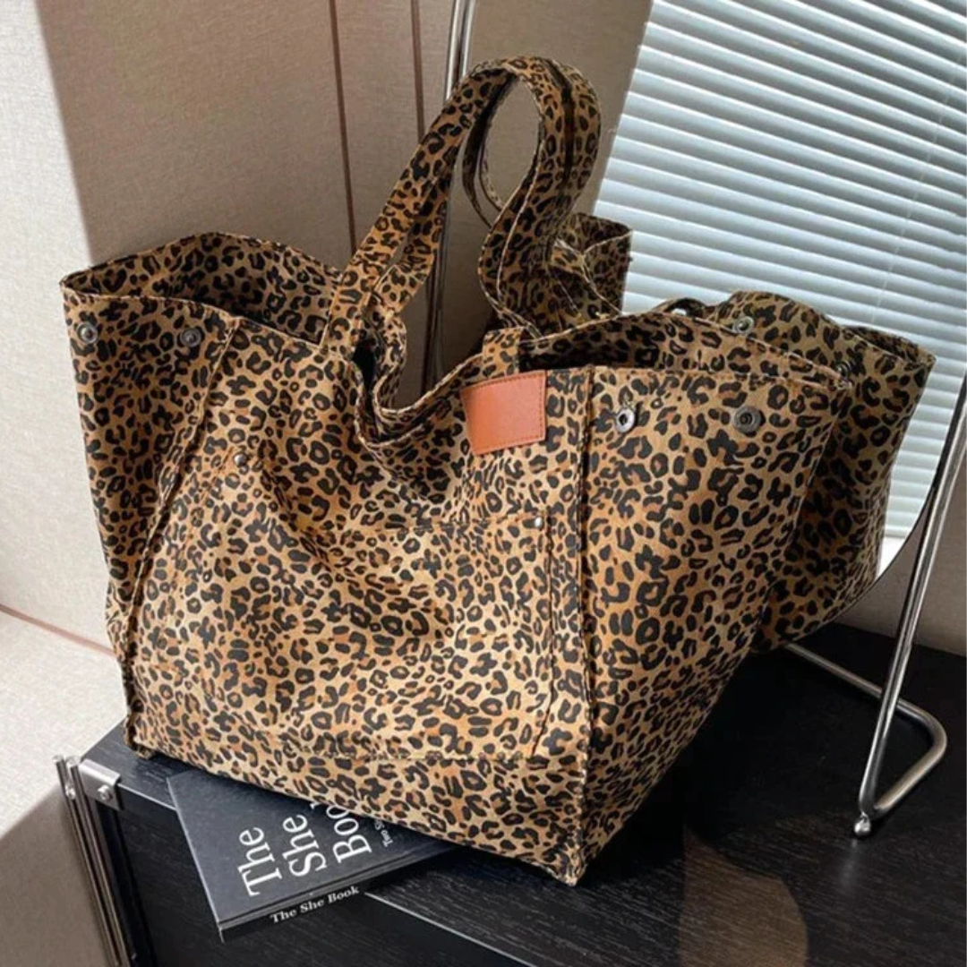 Wild Elegance Leopard Print Handbag - Bold Style, Ample Storage