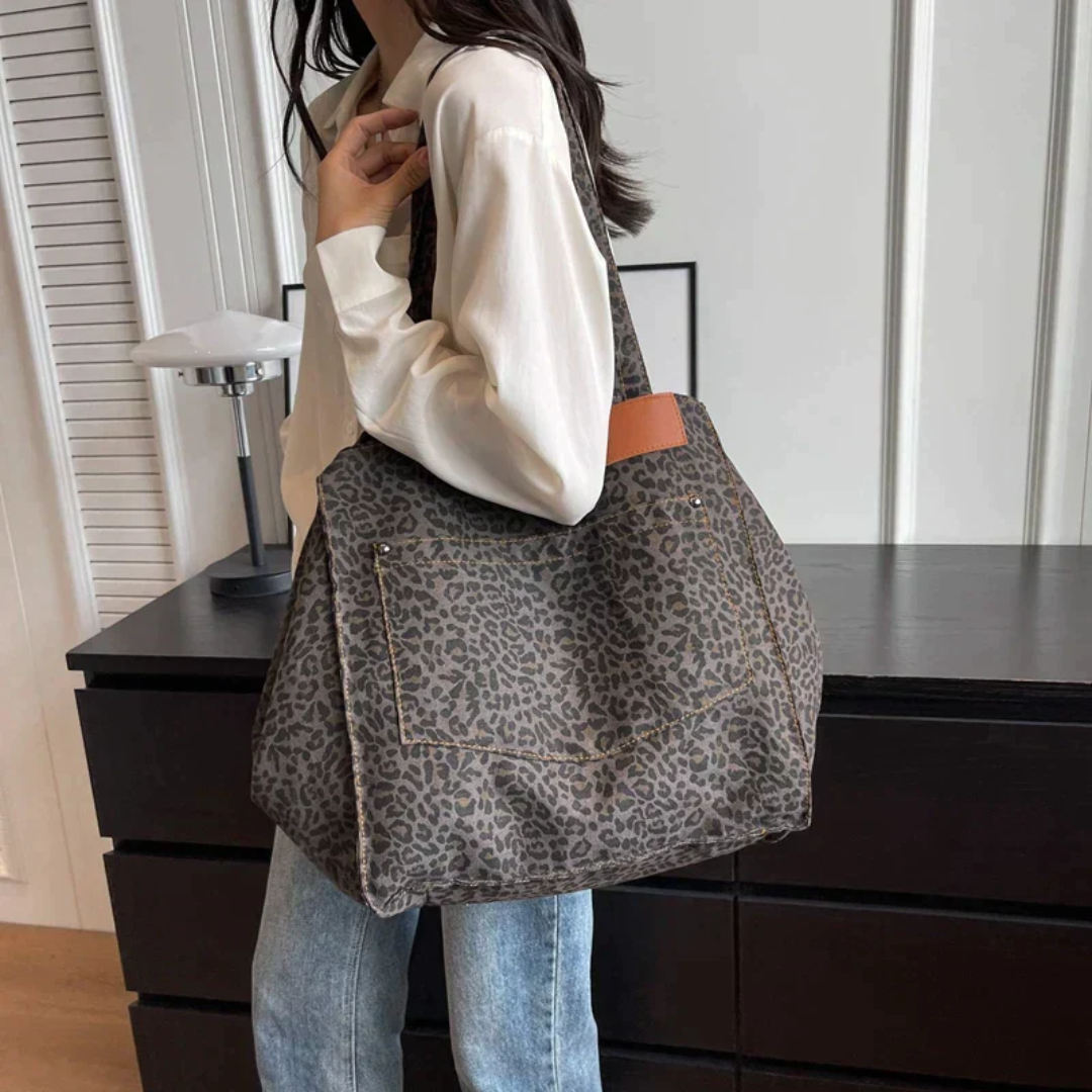 Wild Elegance Leopard Print Handbag - Bold Style, Ample Storage