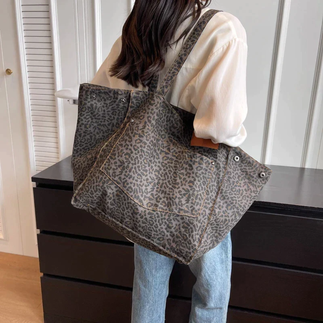 Wild Elegance Leopard Print Handbag - Bold Style, Ample Storage