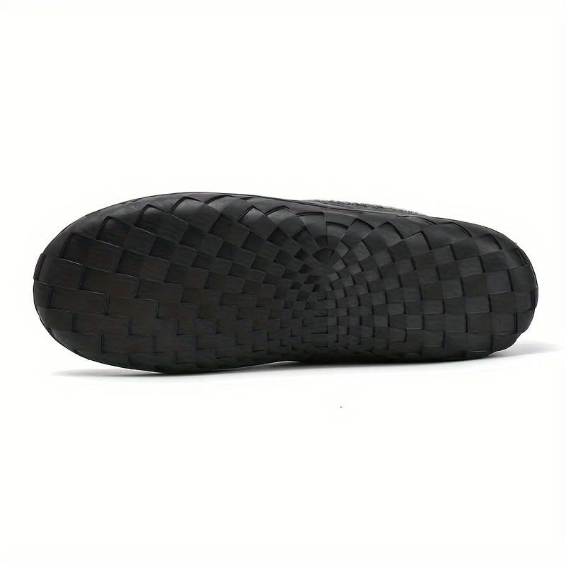 TerraWool Men's Slip-On Shoes - Warm Wool-Style Loafers for Home
