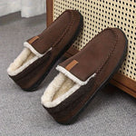 TerraWool Men's Slip-On Shoes - Warm Wool-Style Loafers for Home