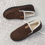 TerraWool Men's Slip-On Shoes - Warm Wool-Style Loafers for Home