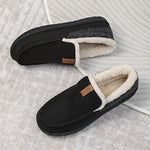 TerraWool Men's Slip-On Shoes - Warm Wool-Style Loafers for Home