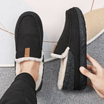 TerraWool Men's Slip-On Shoes - Warm Wool-Style Loafers for Home