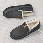 TerraWool Men's Slip-On Shoes - Warm Wool-Style Loafers for Home