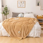 Warm Haven Thick Flannel Blanket - Cozy Solid-Color Autumn Throw