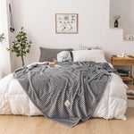 Warm Haven Thick Flannel Blanket - Cozy Solid-Color Autumn Throw